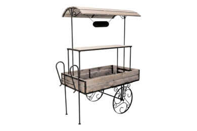 Chariot Bois et Fer Forgé - 01