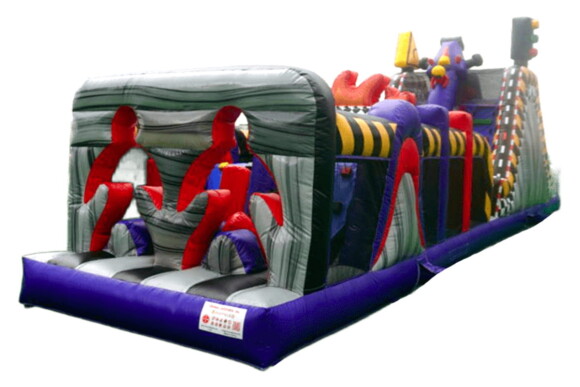 Château Gonflable Parcours - Course Automobile - 03