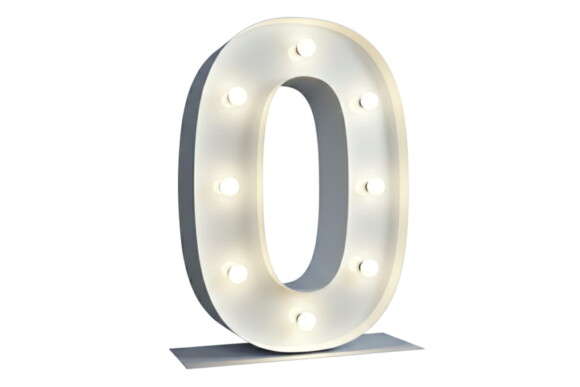 Chiffre 0 Lumineux XXL - 01