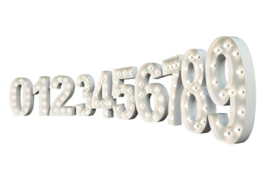 Chiffres 0 à 9 Lumineux XXL - 01