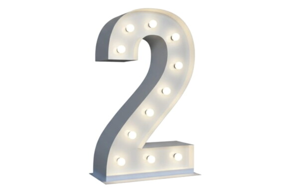 Chiffre 2 Lumineux XXL - 01