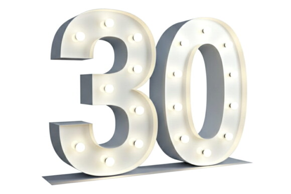 Chiffre 30 Lumineux XXL - 01