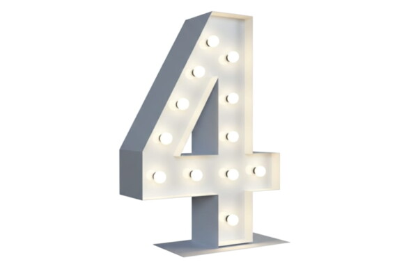 Chiffre 4 Lumineux XXL - 01