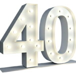 Chiffre 40 Lumineux XXL - 01