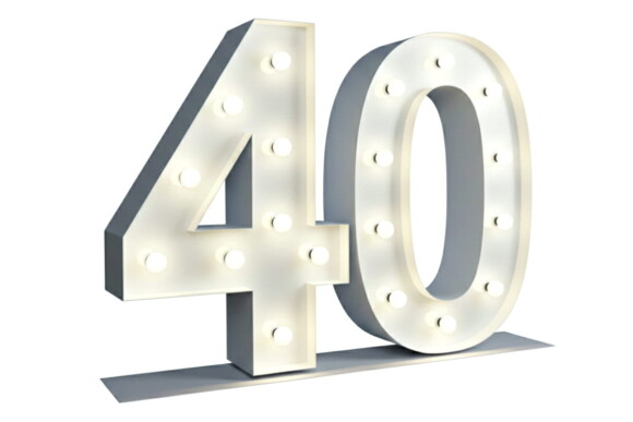 Chiffre 40 Lumineux XXL - 01