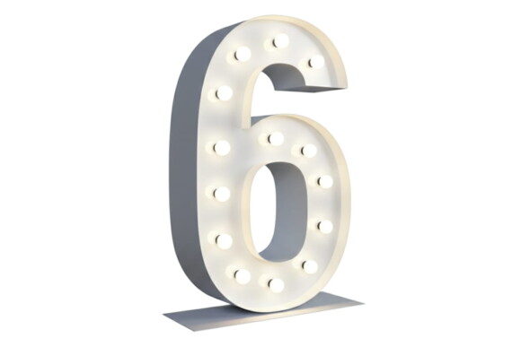 Chiffre 6 Lumineux XXL - 01