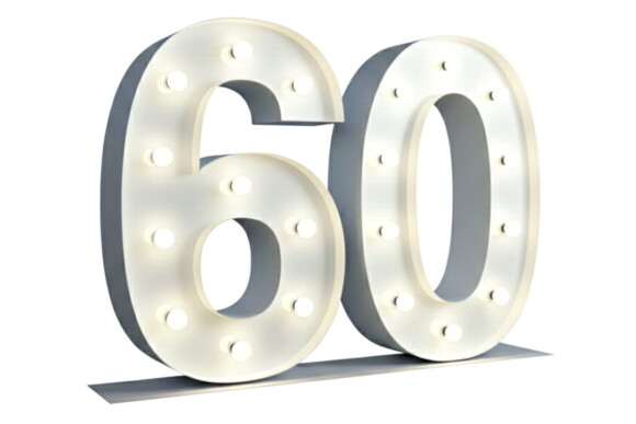 Chiffre 60 Lumineux XXL - 01