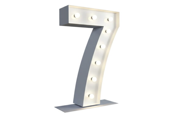 Chiffre 7 Lumineux XXL - 01