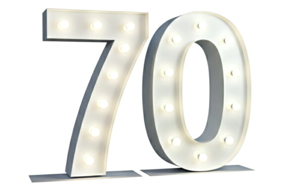 Chiffre 70 Lumineux XXL - 01