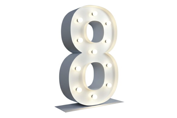 Chiffre 8 Lumineux XXL - 01