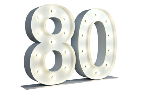 Chiffre 80 Lumineux XXL - 01