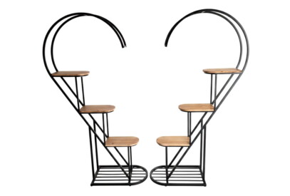 Meuble Cœur 2 Pièces - Métal et Bois - 01