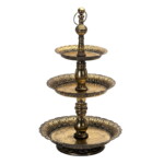 Présentoir Métal Doré Vieilli - 01