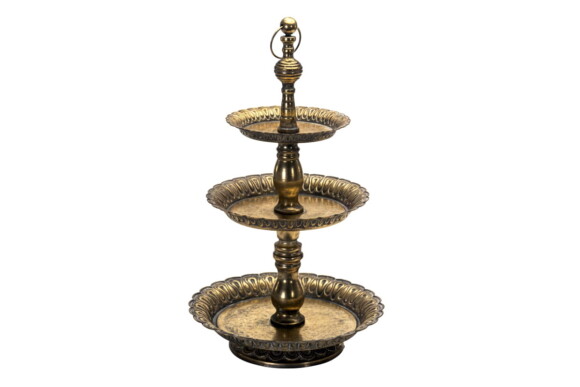 Présentoir Métal Doré Vieilli - 01