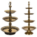 Présentoir Métal Doré Vieilli - 03