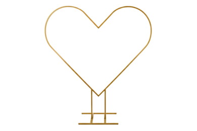 Structure Cœur Or - Backdrop ou Ballons 01