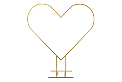 Structure Cœur Or - Backdrop ou Ballons 01