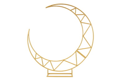 Structure Lune Or - Backdrop ou Ballons 01