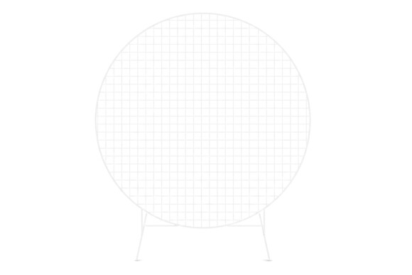Structure Ronde Maille Blanc - Backdrop ou Ballons 01