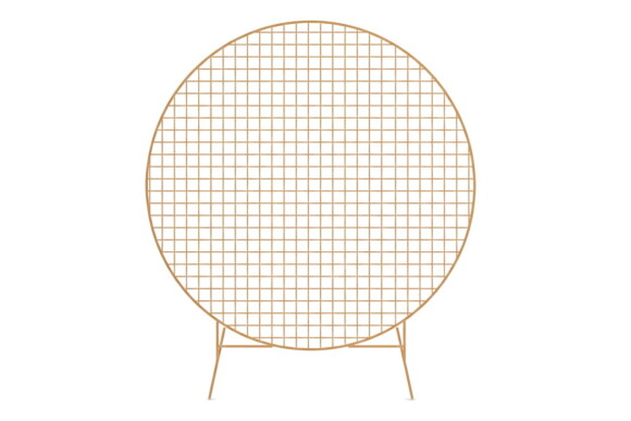 Structure Ronde Maille Or - Backdrop ou Ballons 01